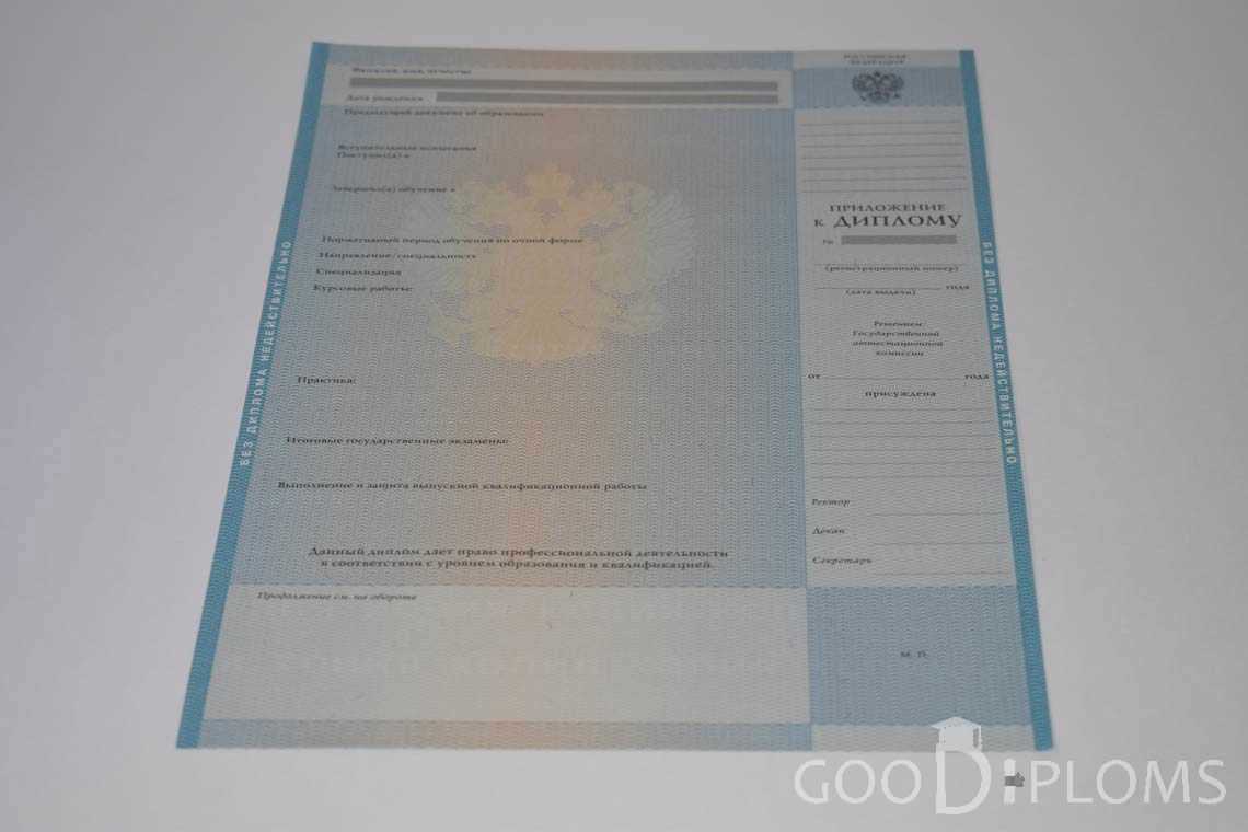 Приложение к Диплому Магистра в период c 2009 по 2010 год - Одессу