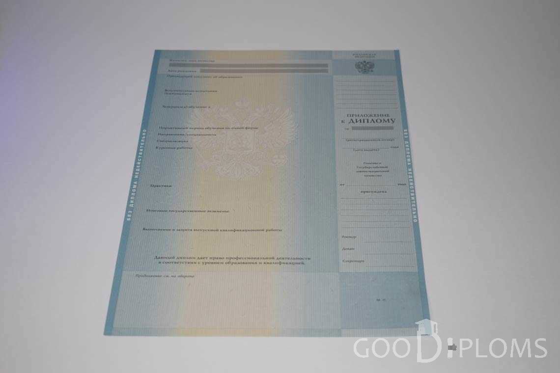 Приложение к Диплому Магистра период c 2011 по 2013 год - Одессу