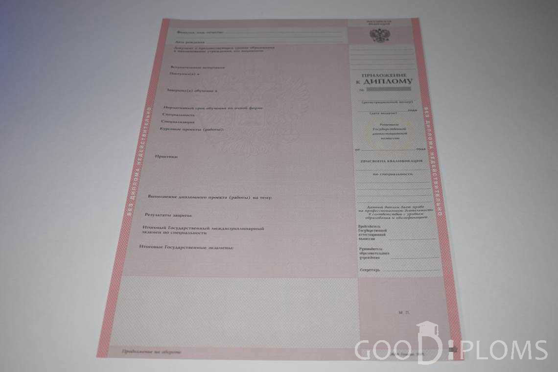 Приложение к Диплому Техникума с Отличием  в период c 2003 по 2007 год - Одессу