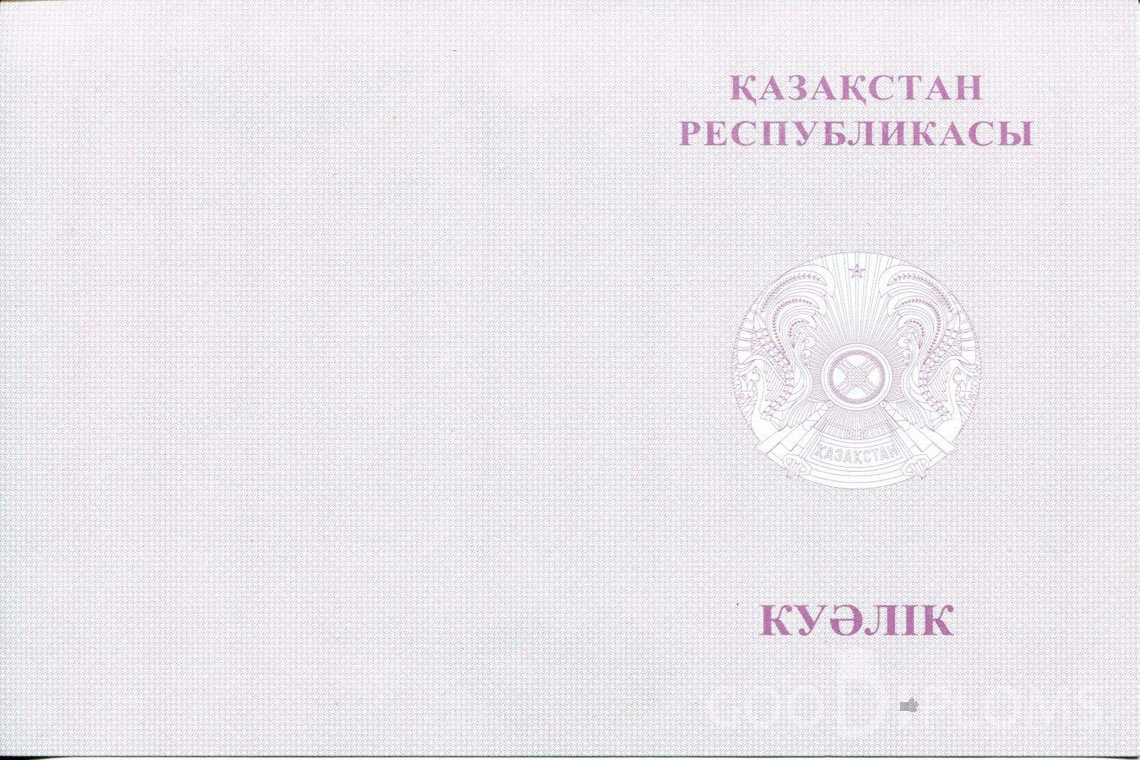 Казахский аттестат за 9 класс с отличием - Обратная сторона- Одессу