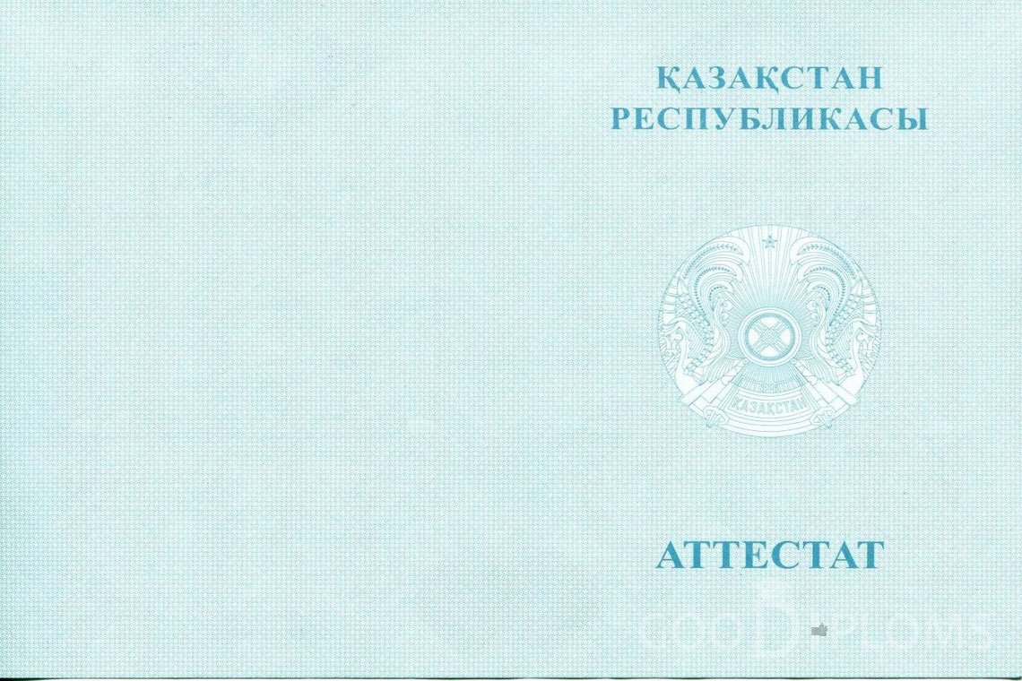 Казахский аттестат за 11 класс - Обратная сторона- Одессу